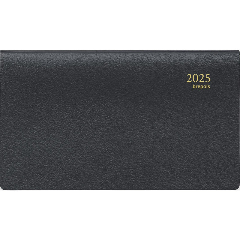 Load image into Gallery viewer, Zakagenda omniplan genova chamois brepols 6t 16x9cm spiraal liggend 7d 2p zwart