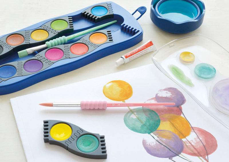 Load image into Gallery viewer, Faber castell fc-481620 penselenset soft touch 4 stuks pastel kleuren