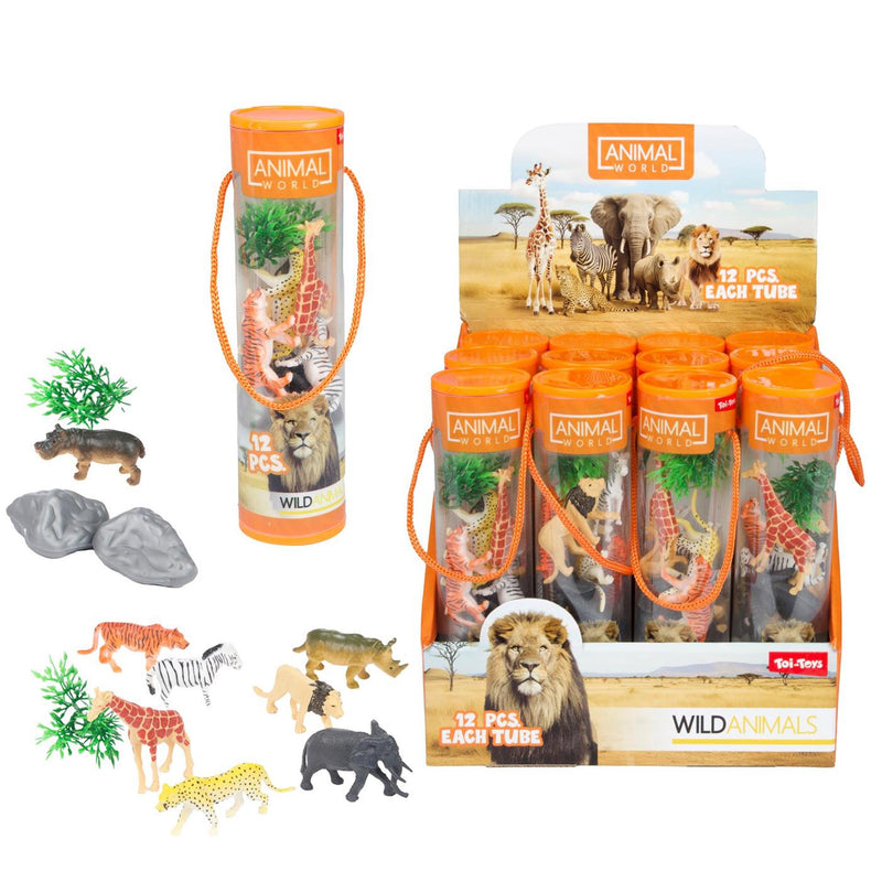 Laden Sie das Bild in Galerie -Viewer, Toi-toys animal world speelset -wilde dieren-12dlg in koker
