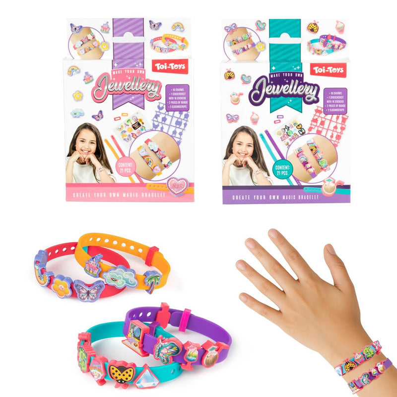 Laden Sie das Bild in Galerie -Viewer, Toi-toys jewellery armbanden maken -2st met stickers 2ass