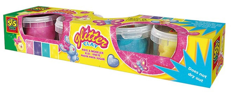 Load image into Gallery viewer, Ses klei glitter 4x 90 gram