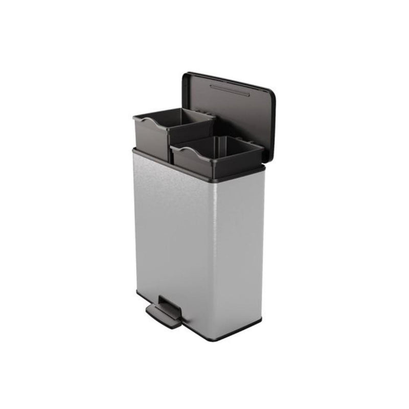 Load image into Gallery viewer, Curver deco bin duo 26l+26l zilver