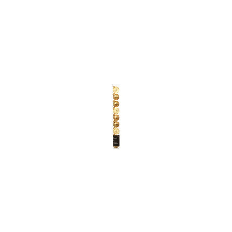 Afbeelding laden in galerijviewer, Decoris kerstballen glas licht goud ã˜3cm mix transparent shiny matt koker a 9 stuks