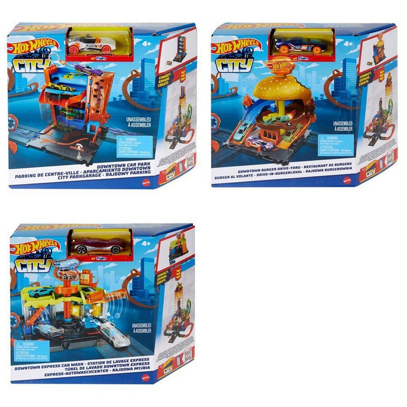 Load image into Gallery viewer, Mattel City Downtown Speelset Assorti