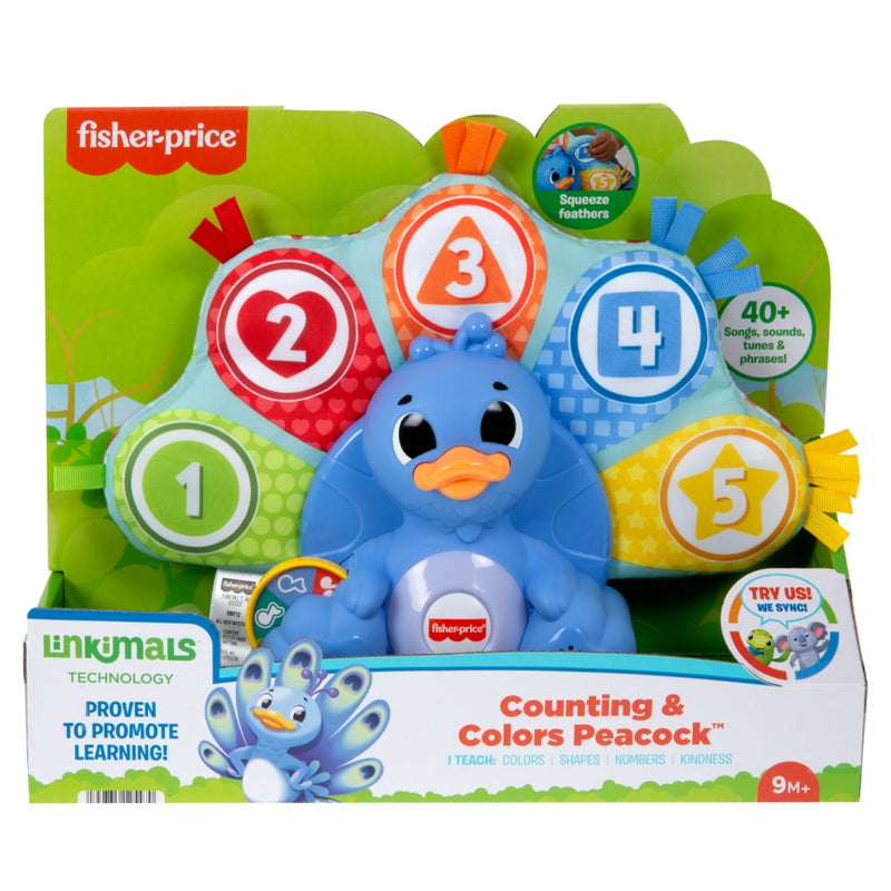 Chargez l'image dans la visionneuse de la galerie, Fisher price linkimals tellen en kleuren pauw + licht en geluid