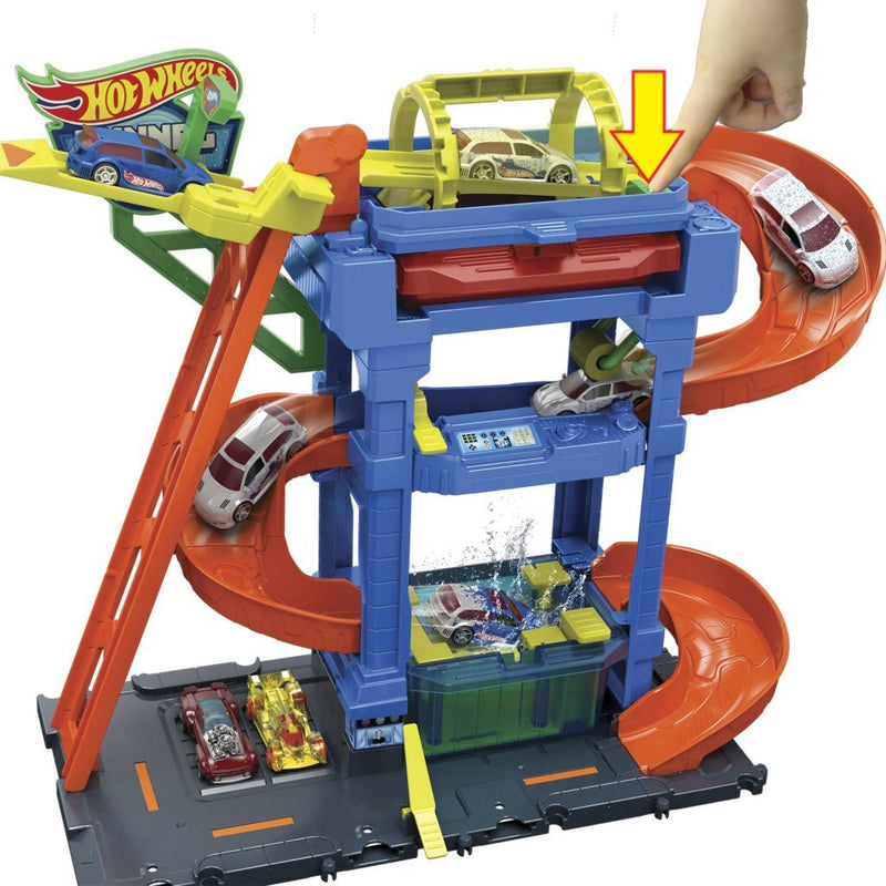 Load image into Gallery viewer, Mattel hot wheels city tunnel twist car wash
