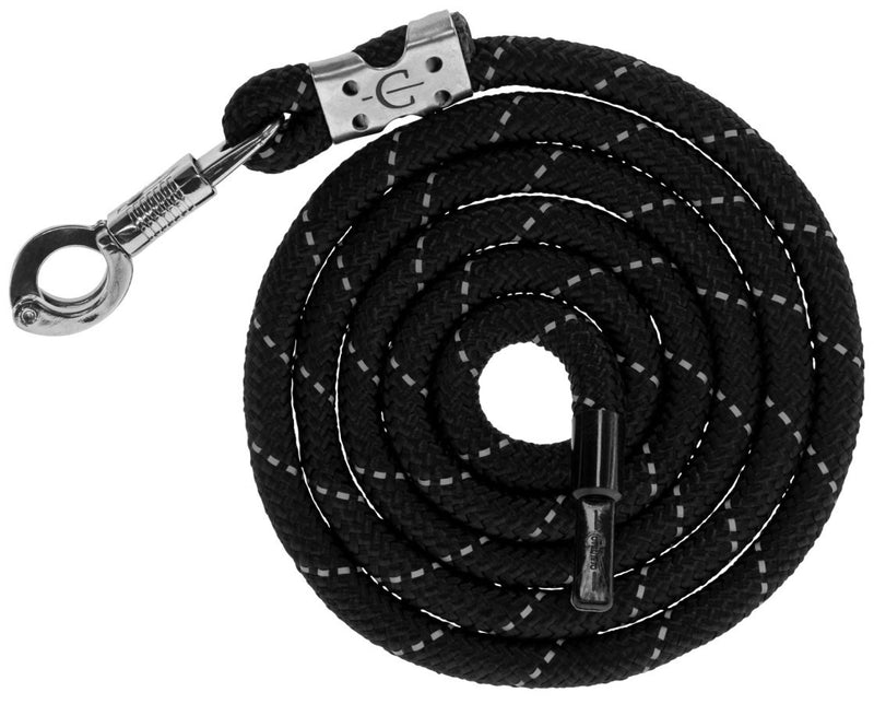 Load image into Gallery viewer, Producten halstertouw reflective blacksilver paniekhaak