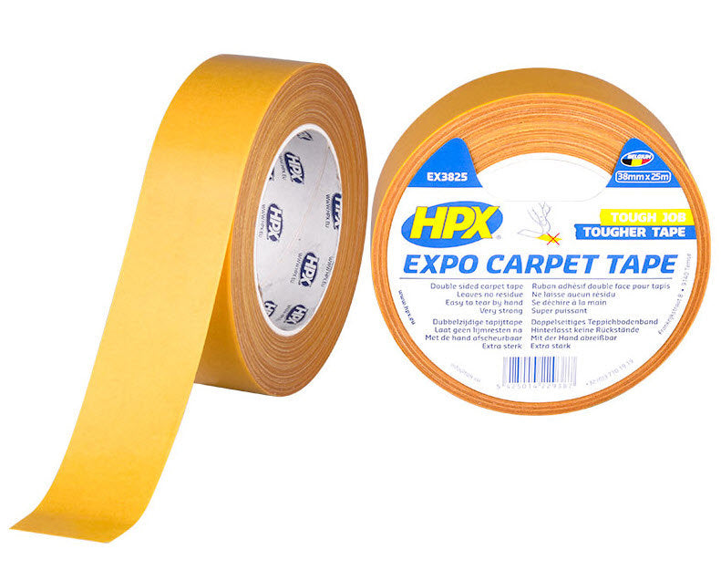 Cargue la imagen en el visor de la galería, Hpx producten expo carpet tape transparant 38mm x 25m