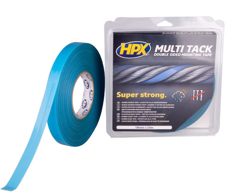Load image into Gallery viewer, Hpx producten dubbelzijdige multi tack tape semi transparant 19mm x 25m