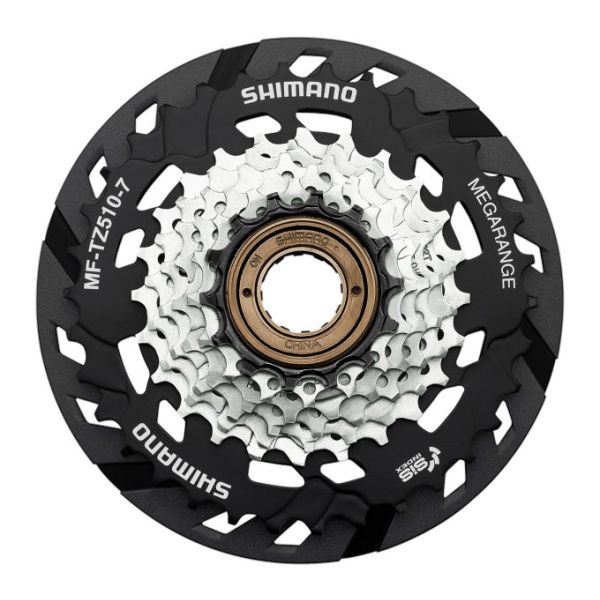 Afbeelding laden in galerijviewer, Shimano tourney mf-tz510-7 schroefkrans 7-speed 14-34t megarange – zwart zilver