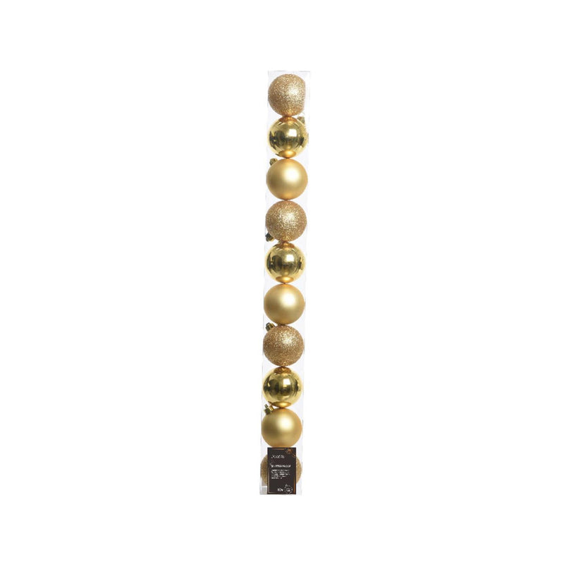 Chargez l'image dans la visionneuse de la galerie, Decoris kerstballen licht goud van kunststof dia 6 cm 10-delig