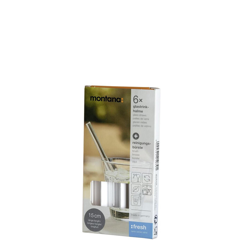 Load image into Gallery viewer, Montana rietjes glas + borsteltje 15cm