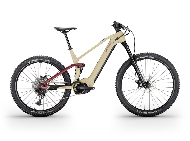 Afbeelding laden in galerijviewer, Conway elektrische mtb full-suspension xyron s 5.0 carbon (#1) ebike conw.xyron s5.0 ca. 29 27 12sp 40 des. plum