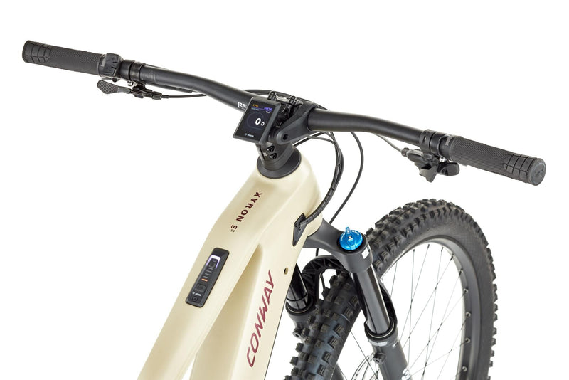 Afbeelding laden in galerijviewer, Conway elektrische mtb full-suspension xyron s 5.0 carbon (#1) ebike conw.xyron s5.0 ca. 29 27 12sp 40 des. plum