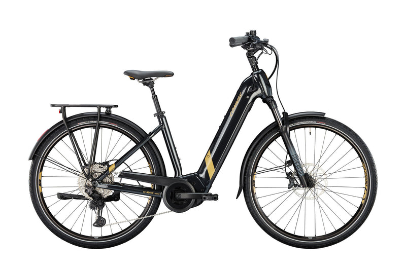 Laden Sie das Bild in Galerie -Viewer, Conway elektrische trekkingfiets cairon t 6.0 mod. 24 ebike conw.cairon t 6.0 28 46 wave 11sp bl. gold