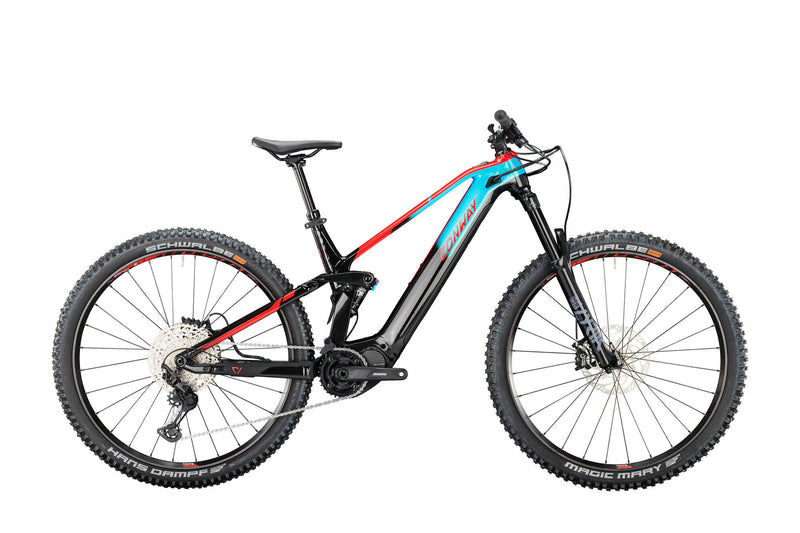 Load image into Gallery viewer, Conway elektrische mtb full-suspension ewme 4.9 mod. 24 ebike conw.ewme 4.9 29 41 full sus. 12sp turq. red
