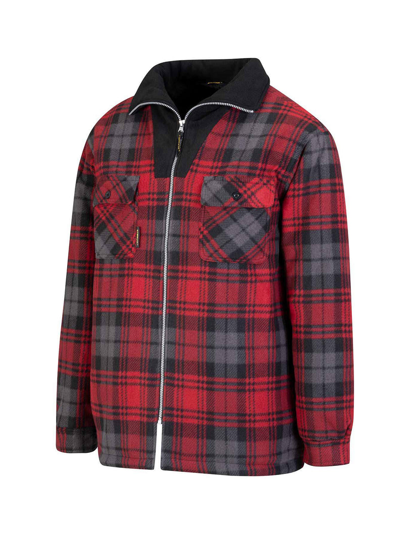 ギャラリービューアに画像をロードする, Storvik producten houthakkers fleecevest stanley thermo rood zwart 3xl