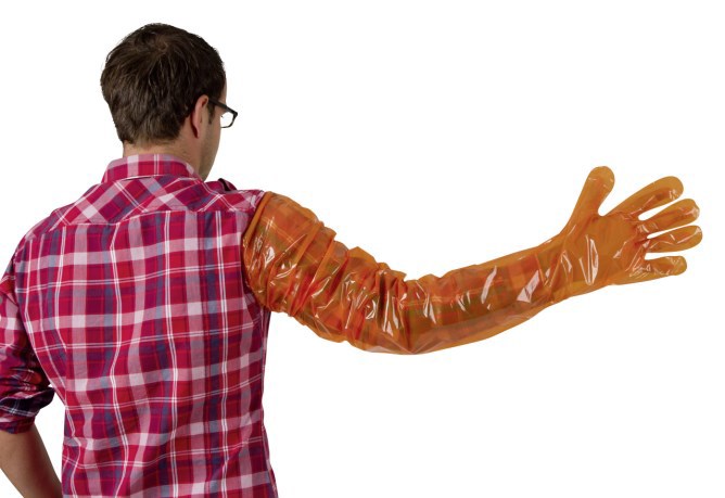 Load image into Gallery viewer, Kerbl producten onderzoekshandschoen vetbasic lang 90cm a 100st