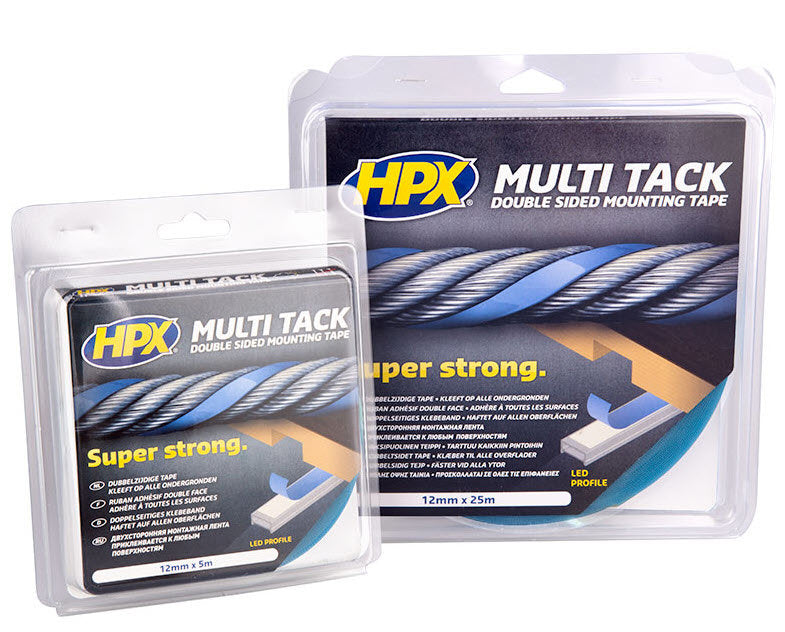 Load image into Gallery viewer, Hpx producten dubbelzijdige multi tack tape semi transparant 12mm x 25m