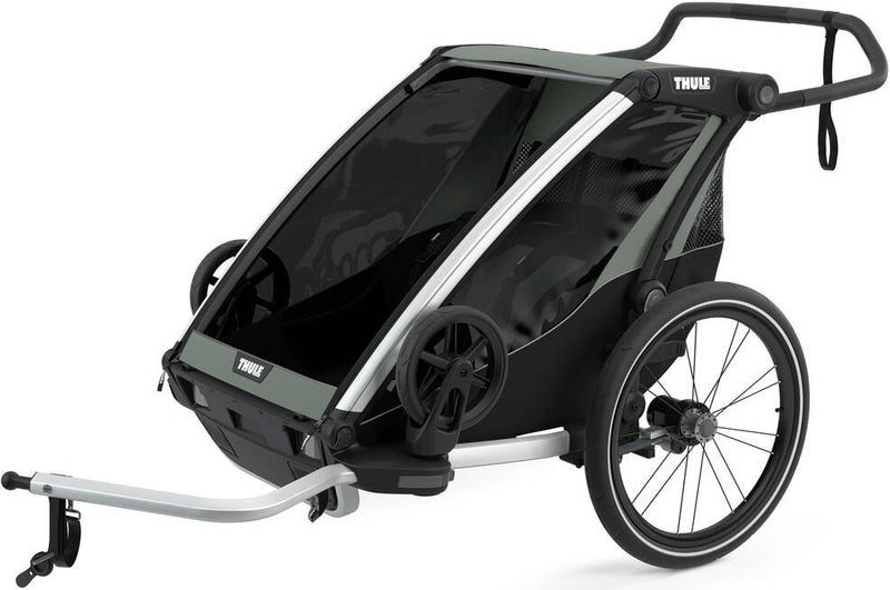 Chargez l'image dans la visionneuse de la galerie, Thule fiets-kinderkar chariot lite dubbel . child trailer chariot lite 2 aga.green
