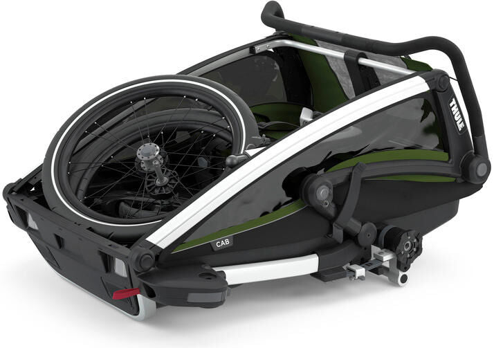 Chargez l'image dans la visionneuse de la galerie, Thule fiets-kinderkar chariot cab double . child trailer char. cab 2 aku cyp.green
