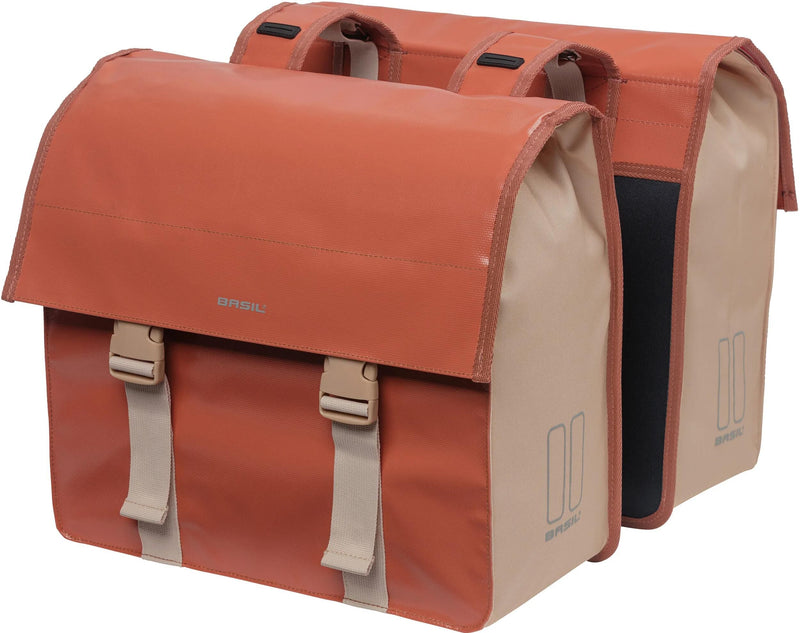 Chargez l'image dans la visionneuse de la galerie, Basil Urban Load dubbele fietstas, rood, waterdicht, 48-53L