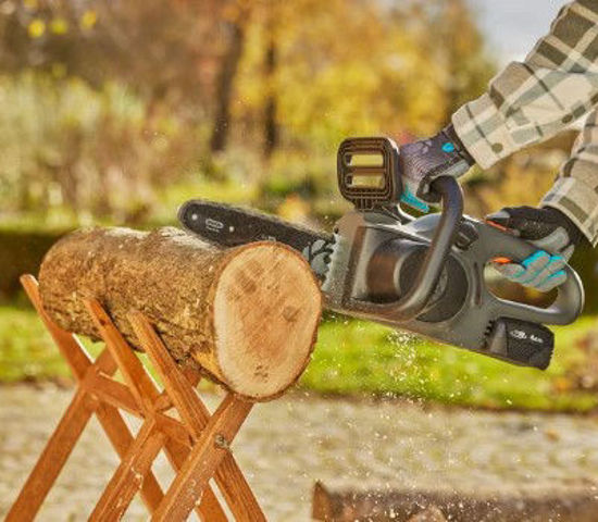 Load image into Gallery viewer, Gardena kettingzaag 25018v p4a set