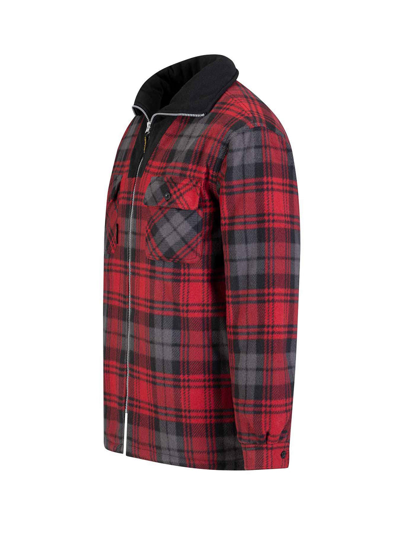 ギャラリービューアに画像をロードする, Storvik producten houthakkers fleecevest stanley thermo rood zwart 3xl