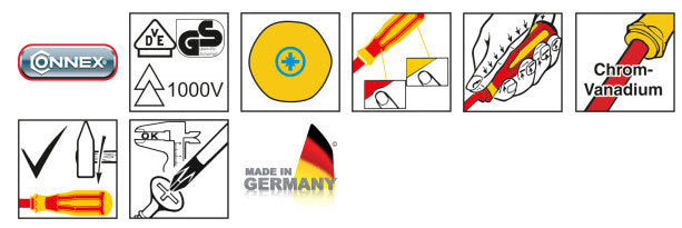 Load image into Gallery viewer, Connex schroevendraaier kruis pz2 100mm ge%c3%afsoleerd 1kv