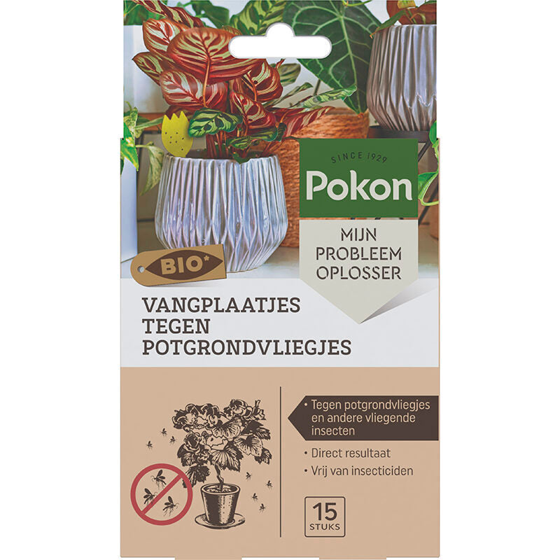 Load image into Gallery viewer, Pokon producten bio vangplaatjes tegen potgrondvliegjes 15st