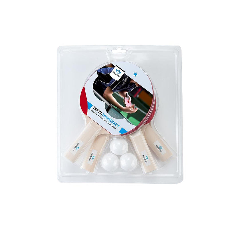 Load image into Gallery viewer, Engelhart tafeltennisset 4x 1-ster bat + 3 ballen
