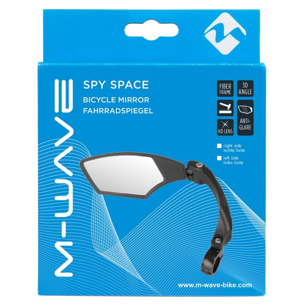 Afbeelding laden in galerijviewer, M-wave fietsspiegel spy space rechts - klemmontage (op kaart)