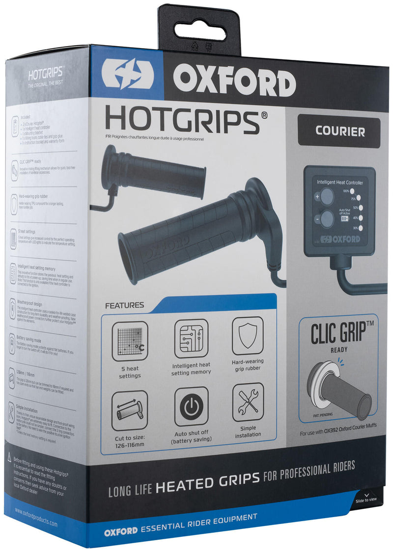 Load image into Gallery viewer, Oxford handvatverwarming courier hotgrips heated grips adv c 22+25mm open 5-stage