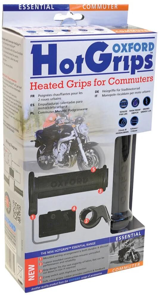 Load image into Gallery viewer, Oxford heizgriffe hotgrips essential heated grips commu 22+25mm open 2-stage