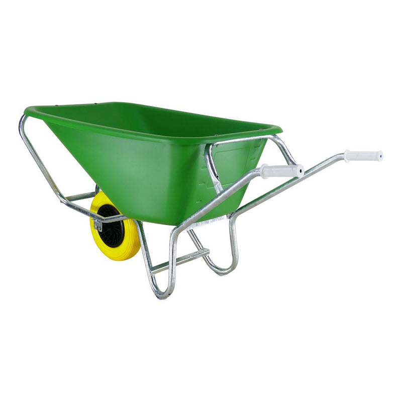 Afbeelding laden in galerijviewer, Fort producten kruiwagen f s 165l groen hdpe bak plusnooitmeerlek