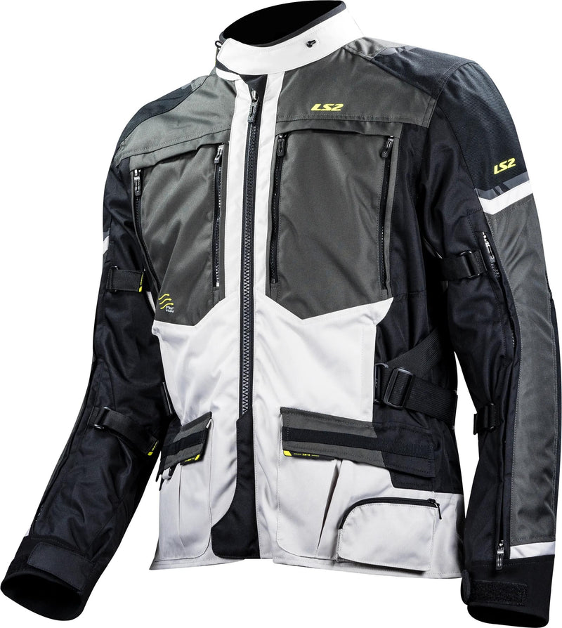 Load image into Gallery viewer, Ls2 jacke norway jacket norway man black gray yellow l