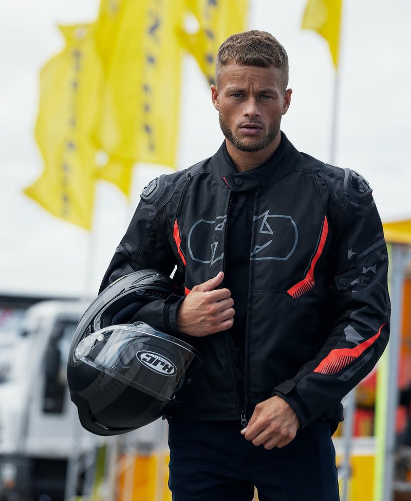 Load image into Gallery viewer, Oxford jas omega 1.0 jacket omega 1.0 d2d ms black camo red xxl