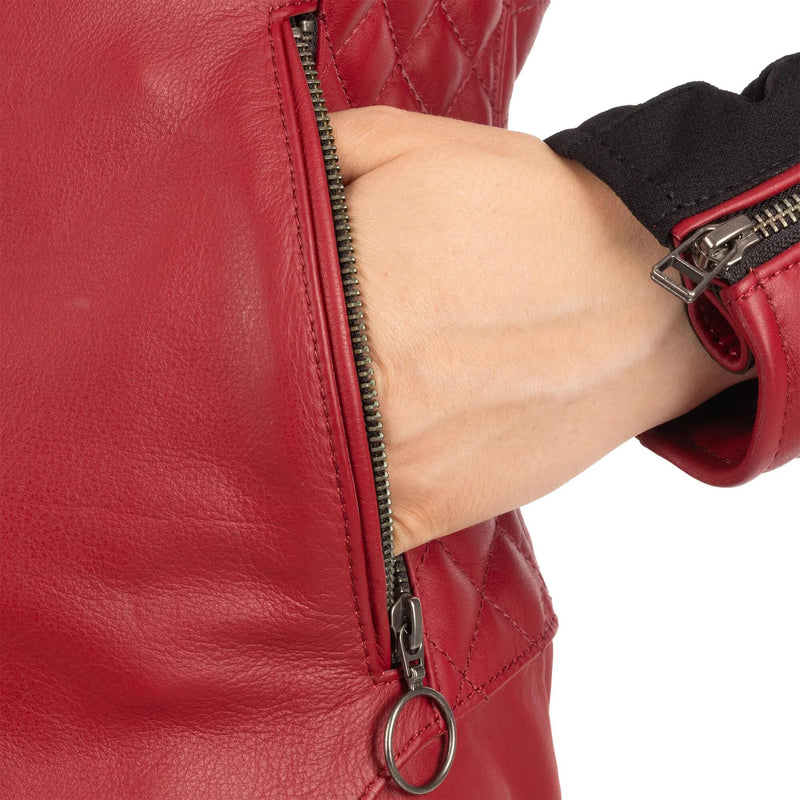 Load image into Gallery viewer, Oxford lederjacke radley leather jacket rad ws red 42