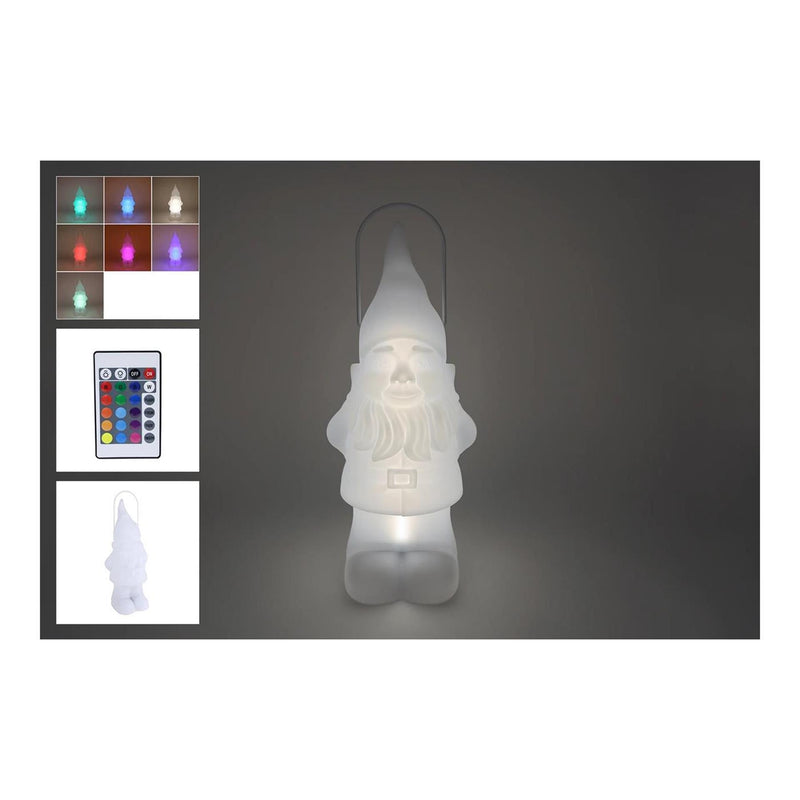 Cargue la imagen en el visor de la galería, Lantaarn led kabouter solar m rc 7 kleuren wit kunststof 21,5x20x50cm