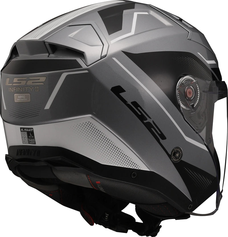 Load image into Gallery viewer, Ls2 jethelm of603 infinity ii veyron helmet infinity ii gray white gr. xs