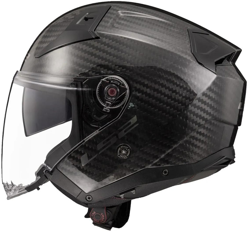 Load image into Gallery viewer, Ls2 jethelm of603 infinity ii carbon solid helmet infinity ii carbon black gr. xs