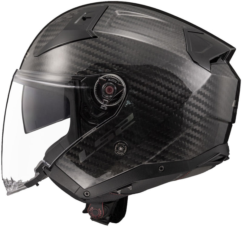 Load image into Gallery viewer, Ls2 jethelm of603 infinity ii carbon solid helmet infinity ii carbon black gr. s