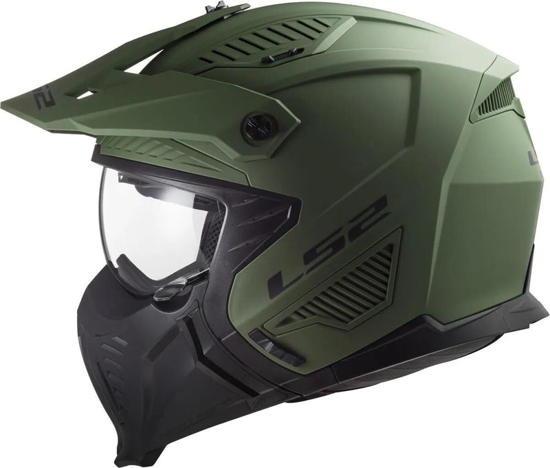 Load image into Gallery viewer, Ls2 modularhelm of606 drifter solid helmet drifter green matt gr. xl