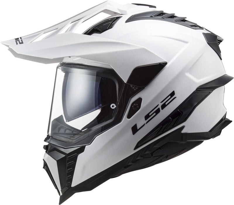Load image into Gallery viewer, Ls2 endurohelm mx701 explorer solid helmet explorer white gr. m