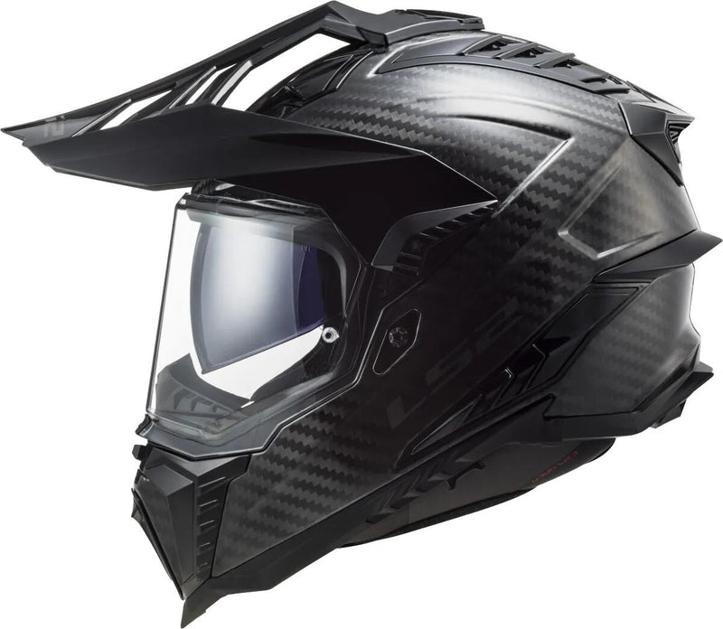 Load image into Gallery viewer, Ls2 endurohelm mx701 explorer carbon solid helmet explorer carbo black gr.3xl