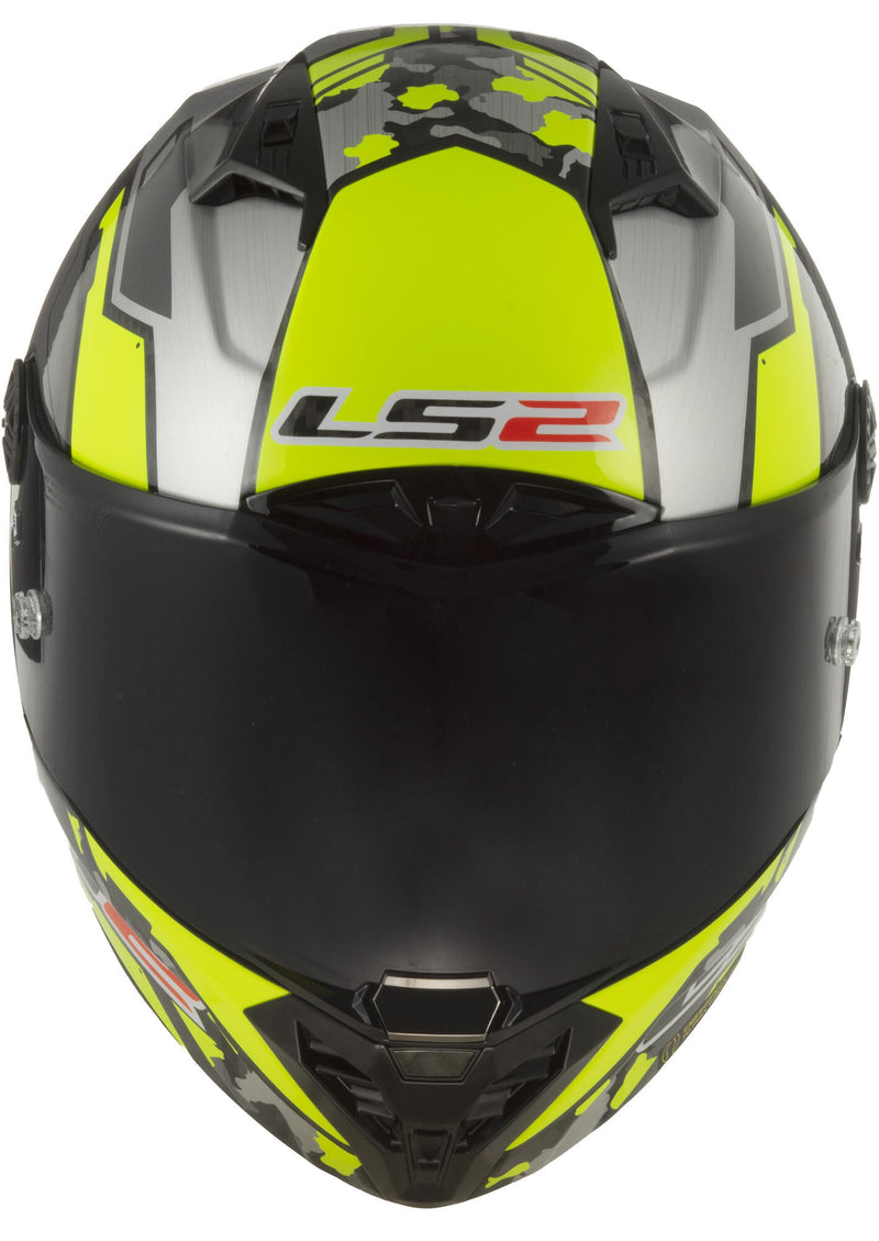 Chargez l'image dans la visionneuse de la galerie, Ls2 integraalhelm ff805 thunder carbon space helmet ff805 thun.ca. space xxl yel. grey matt