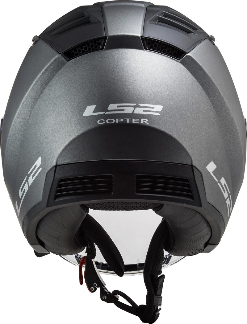 Load image into Gallery viewer, Ls2 jethelm of600 copter ii solid helmet copter ii soli titanium matt gr. l