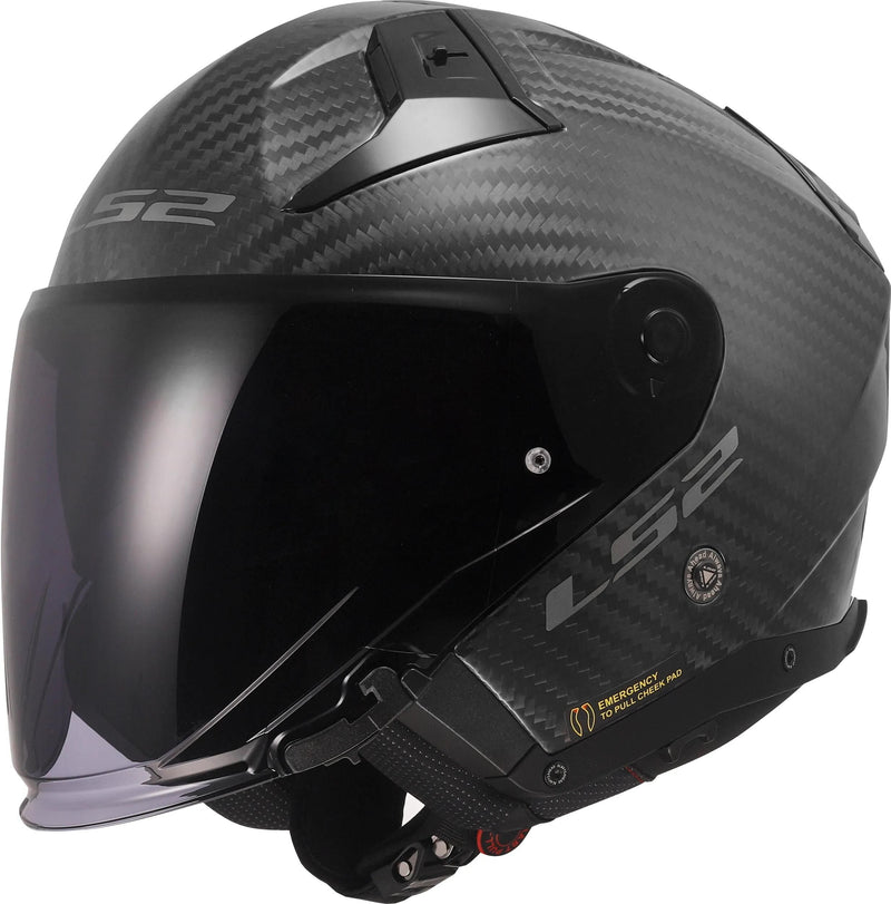 Load image into Gallery viewer, Ls2 jethelm of603 infinity ii carbon solid helmet of603 infinity ii matt carbon gr. m