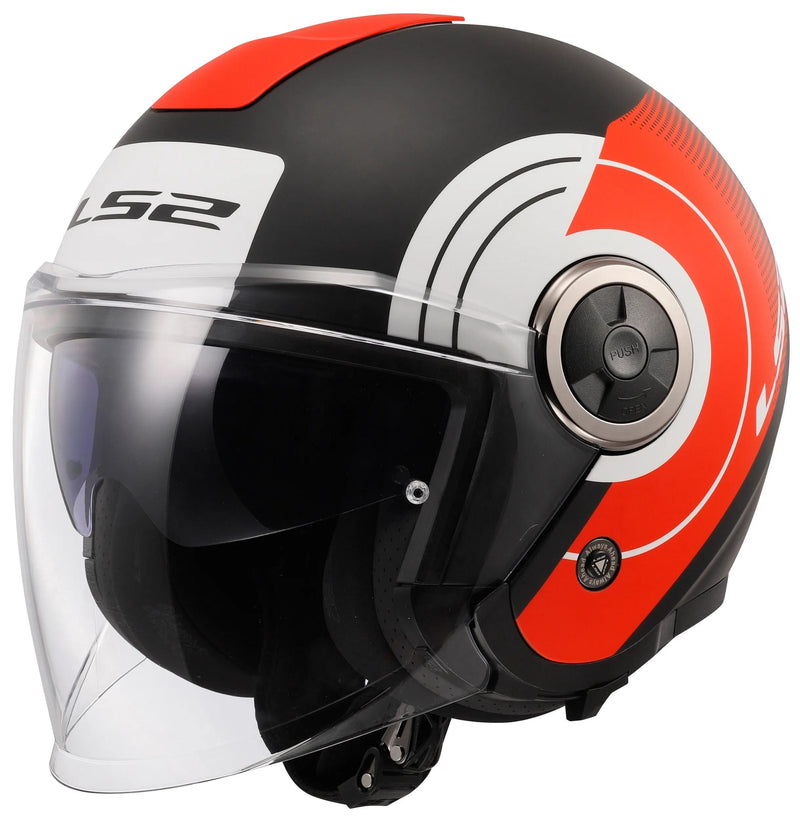 Load image into Gallery viewer, Ls2 jethelm of620 classy disko helmet of620 classy disco bw rt ws gr. s