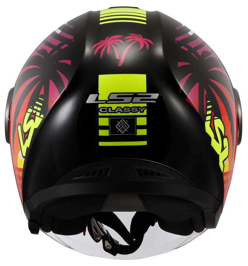 Load image into Gallery viewer, Ls2 jethelm of620 classy palm helmet of620 classy palm black gr. s